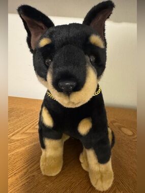 Realistic Doberman Dog Stuffed Animal Plush Toy, Animal Plushies, 11in